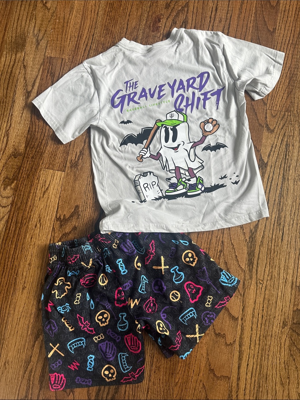 Kids Ghost Baseball Lifestyle 101- White & Multi